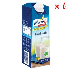 마이너스엘 락토스 프리 UHT 밀크 팻, 6개, 1L