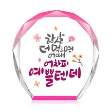 [캘리] 컬러 미니 크리스탈 상패 부모님 어버이날 생신 퇴직 감사패 선물 어차피 예쁠텐데 CS-103-13-T, 13.어차피 예쁠텐데