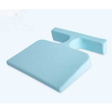 맘모톰 배게 쿠션 가슴 눌림 방지 구멍 베개 산모, 수면베개-스카이블루 53x47x10cm, 1개