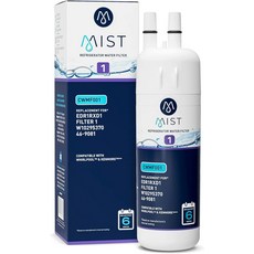 에브리드롭 필터 1 월풀 WHR1RXD1 W10295370A 켄모어 46-9081 냉장고 정수 - NSF 42 및 372 인증을 받은 미스트 EDR1RXD1 교체품