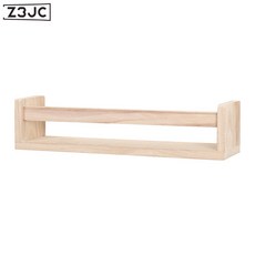 Z3JC 家用廚房置物架木質壁掛免打孔調味料架香料收納架調味瓶置物架, 1個, 原木色:如圖