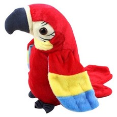 다다랜드 말하는 앵무새 작동동물인형, 24mm, red, 1개