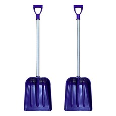 눈삽 제설도구 겨울 눈치우는 알루미늄 자루 삽 PVC 재설 작업 장비 거름 밀대, 1개