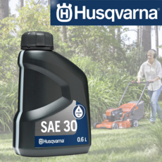 허스크바나 잔디깍기 엔진오일 SAE30 4행정 4T 4싸이클 0.6L 여름철 더운 날씨, 0W-30, 1개, 600ml