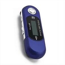 미니 MP3 플레이어 USB 2.0 작은 플래시 드라이브 다중 언어 LCD 음악 플레이어 3.5mm 오디오 잭 자동 종료, Blue, Blue, 파란색