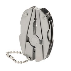 迷你多功能鉗 釣魚鉗 不鏽鋼鉗 鑰匙圈鉗 摺疊鉗 隨身工具鉗, 1個, 銀