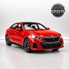 마이카 다이캐스트 합금 1:24 BMW i5 M60 모델 자동차 모형 피규어 장식+배터리 포함, 01.레드, 1개