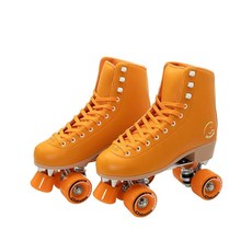 C SEVEN C7skates 여아 및 성인용 귀여운 롤러 스케이트 파라 여성용 8 / 남성용 7 172824, 당근 오렌지