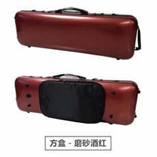 카본 파이버 바이올린 케이스 4/4 악보 가방 4개 활 홀더 코드 잠금, 03 abrazine red
