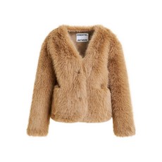 에센셜앤트워프 페이크 퍼 버튼 재킷