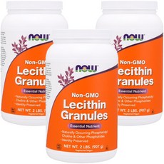 now 健而婷 無麩質卵磷脂保健顆粒, 3罐, 907g