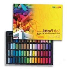 소프트 파스텔 박스 미술 세트 드로잉 포장 종이 64색 채색 사각형 화구, 1개, 상세페이지 참조