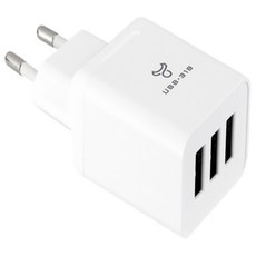 Dr.AV 聖岡科技 萬國轉換插頭 歐規大小圓附3孔USB UTA-88, 白色, 1個, 4cm