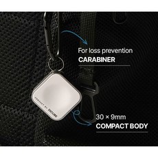 워치큐브 애플워치 충전기 8 9 Se2지원 3cm 초슬림 휴대용 + ㄷ형 C타입젠더 +캐리비너, 퓨어 화이트