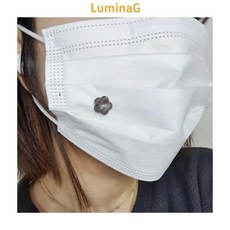 자개 가드 마스크 고정핀 프레임 고정 단추 마스크가드 마스크프레임, 1개, 화이트꽃