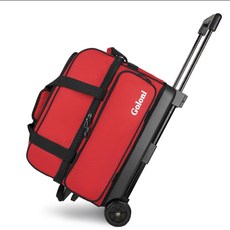 볼링캐리어 볼링가방 2구 더블 트롤리 2볼백 볼링공, 1개, 레드