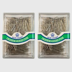 국산 실크 시침핀 실크핀 가봉용, 2개, 실버