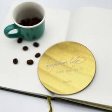 컵코스터 금속 골드 원형 유리컵받침, 색상