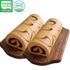드림푸드 빵굽네 수제 딸기롤케익 딸기쨈롤케이크빵 (선물박스별도), 2개, 450g