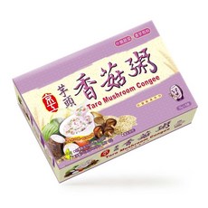 京工 素食沖泡粥 山藥芋頭香菇蔬食即食粥 味噌湯沖泡即食 多種口味選擇 方便快速, 1個, 芋頭香菇粥30g 8包/盒 (素食), 240g