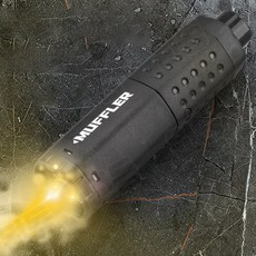발광 연무 소음기 오토 트레이서 14mm 역나사 섬광 소음기, 1개, BK