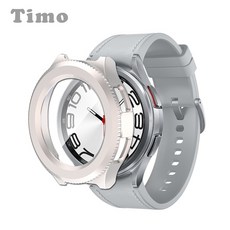 Timo 適用 SAMSUNG Galaxy Watch 8 7 6 二合一保護殼, 1個, 【47mm】星光,【Galaxy Watch 6】