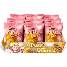 스낵큐 노브랜드 과자, 10개, 크리스피퍼프 커스타드