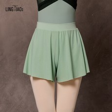 성인 여성용 이중 소프트 메쉬 댄스 반바지 / 발레 연습복 / 체조복 겉바지