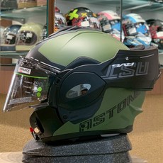 Astone RV6 ZC01 軍綠白 後掀式可樂帽 配重均勻 亞洲版 全罩式安全帽 新兄弟帽店, 2XL