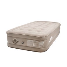 ENJOY BASE 內置泵PVC加高充氣床墊 單人三層加厚 快速充氣 防水舒適, 杏色單人三層充氣床