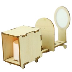 빛의직진 물체상관찰 실험용 바늘구멍 사진기만들기 과학키트 빛의굴절 학교기관, 2개