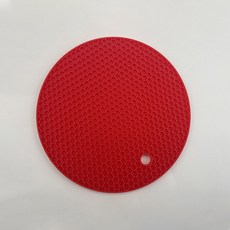 GUEFOON 矽膠餐墊隔熱墊套裝 北歐風耐高溫防燙墊 鍋墊碗墊, 1個, 紅色