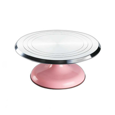 원형 크림 케이크 장식 턴테이블 회전 스탠드 베이킹 페이스트리, 1개