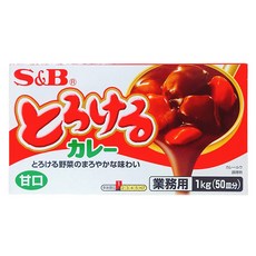 S&B 融化咖哩 溫和口味 業務用 1kg, 1個