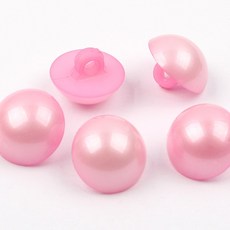 콩단추 하프단추 반콩 눈알 15mm 20개, 핑크