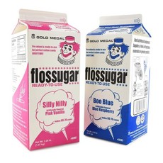 골드 메달 버라이어티 캔디 플로슈가 (블루 라즈베리와 핑크 바닐라) 52온스 - 1/2 갤런 2팩, 1.47kg