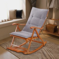 원목 흔들의자쿠션 릴랙스 시트 방석 리클라이너 등받이, 길이 120cm x 너비 48cm, 1개, 그레이