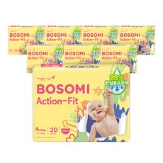 보솜이 액션핏 팬티형 기저귀 공용, 4단계, 240매