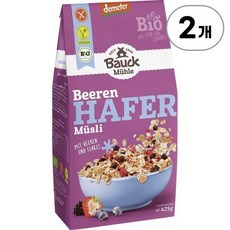 바우크밀 유기농 베리 오트 뮤즐리 Bauck mill Organic Berry Oat Muesli 425g, 2개