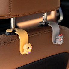 카카오프렌즈 춘식이 삼색냥 차량용 헤드걸이 헤드레스트 후크 가방걸이(2p), 차량용 헤드걸이(2p)_춘식이+갈색냥
