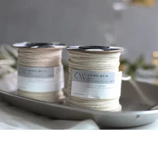 한국 무연 캔들 심지 DIY 향 캔들 간장 왁스 밀랍 만들기 코팅되지 않은 캔들 심지 양초 만들기 용품, 09 5cm 10meters, 1