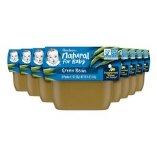 Gerber 거버 퓨레 1단계 이유식 그린 빈 113g 8팩, 56g