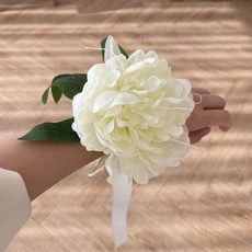 人造花新娘送禮牡丹花手鍊 2p 1+1, 奶油綻放