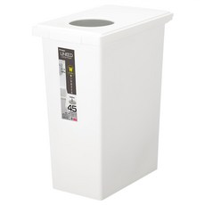 TONBO UNEED系列 45L 圓孔雙用型防臭垃圾桶, 白色