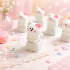 펫더월드 뚱냥 키캡 2종 고양이 커스텀 키캡 기계식 키보드 꾸미기, 헬로 뚱냥