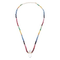 지아지아 14K 옐로 골드 쿼츠 네크리스