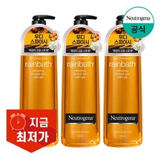 뉴트로지나 레인바스 바디워시 시나몬 엠버 향, 3개, 473ml