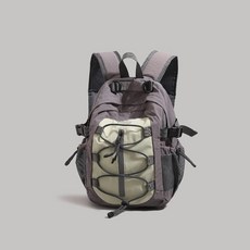 2025新款女士休閒學生雙肩包大容量書包運動揹包登山包短途旅行包, 灰色小號