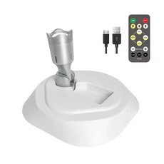 HONWELL 무선 LED 스포트라이트 2팩 회전 가능한 헤드가 있는 리모컨 실내 옷장 그림 조명 전시용 아트워크 부착, 04 White-one light