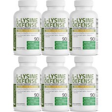 브론슨 L라이신 디펜스 이뮨 서포트 캡슐, 6개